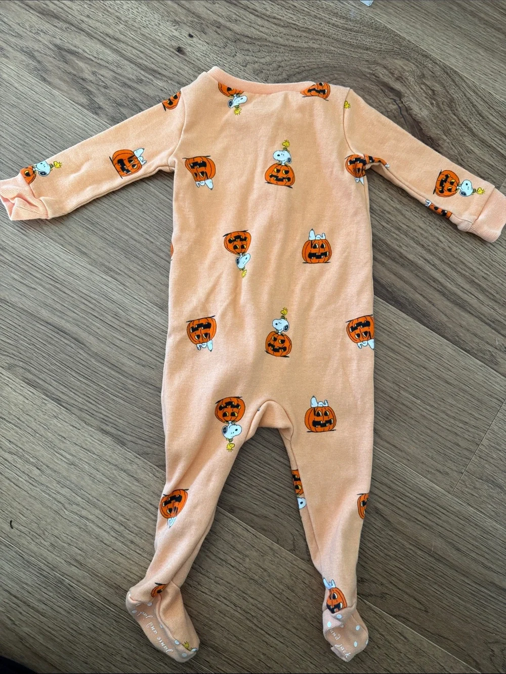 Janie & Jack Infant Snoopy Halloween Footed Pajama, size 3-6M